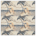 Kneeling Blonde Bikini Model Thunder_Cove Fabric