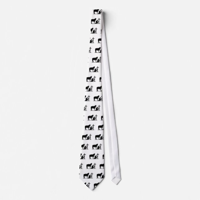 Kneeling Cowboy Neck Tie (Front)