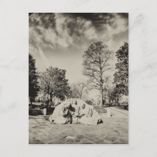 Kneeling Ministers in Kelly Ingram Park - B&W Postcard