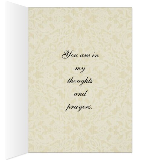 Kneeling praying little girl w/pink roses card (Inside (Right))