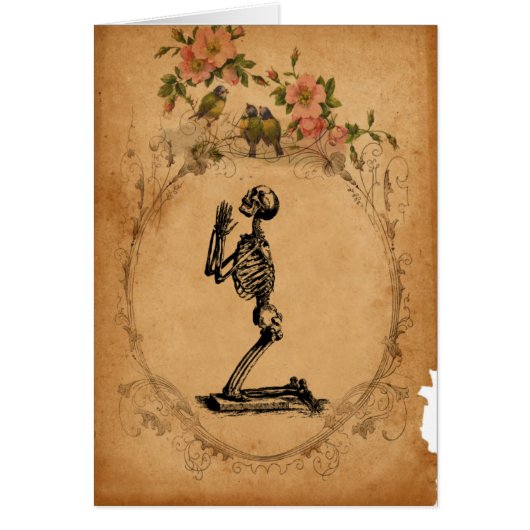 Kneeling Skeleton Card (Front)