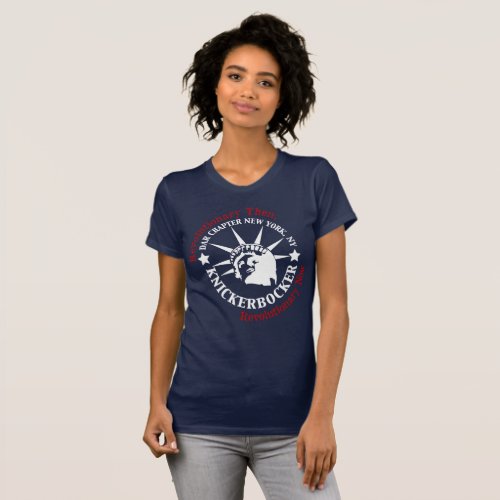 Knickerbocker White and Blue Logo T_Shirt
