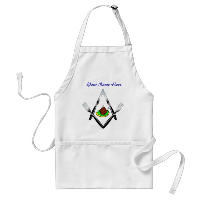 Knife and Fork Crew #1 w/Custom Name Adult Apron (Front)