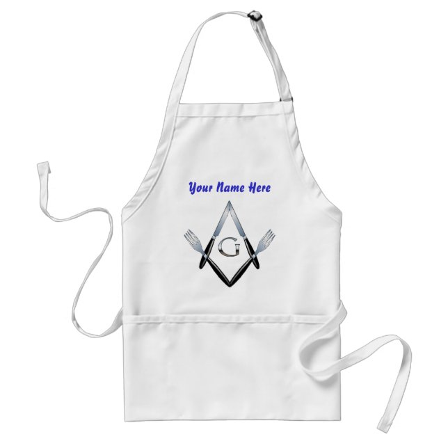 Knife and Fork Crew #2 w/Custom Name Adult Apron (Front)