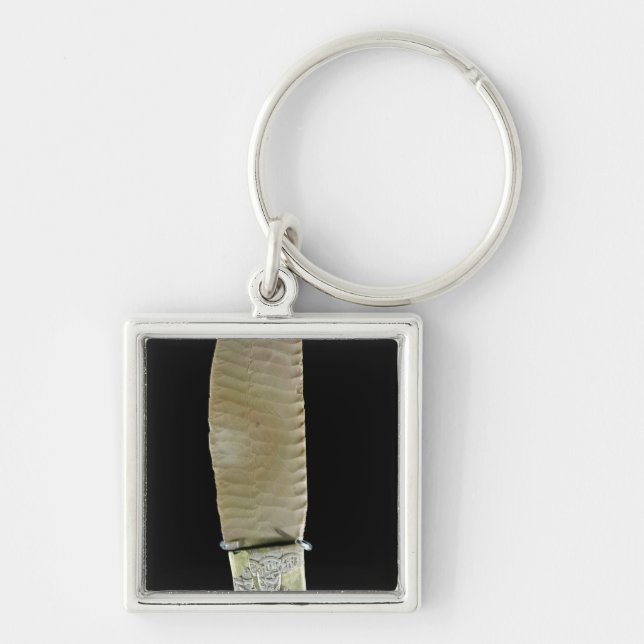 Knife carved with battle scenes keychain (Front)