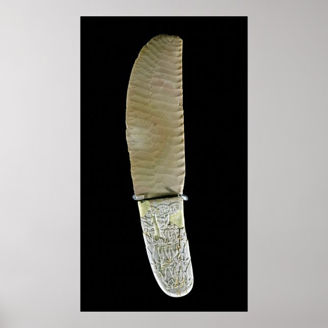 Knife carved with battle scenes poster (Front)