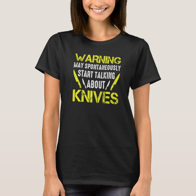 Knife Collector Blade Forge Blacksmith T-Shirt (Front)