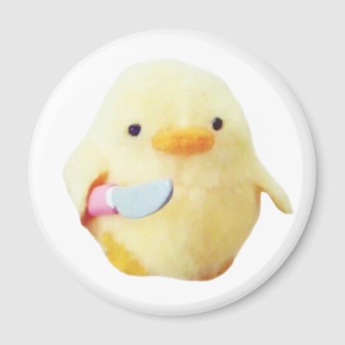 Knife Duck Plush Meme Magnet