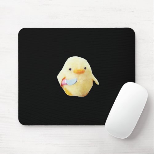 Knife Duck Plush Meme Mouse Pad