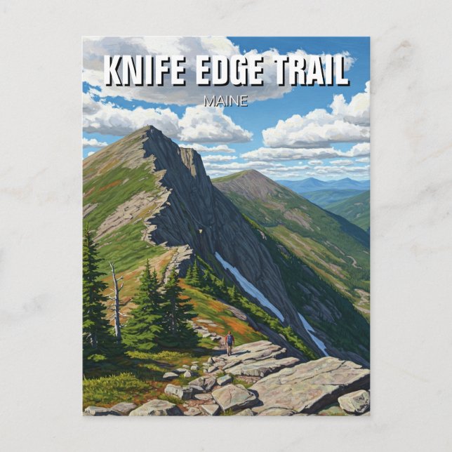 Knife Edge Trail Katahdin Maine Postcard (Front)