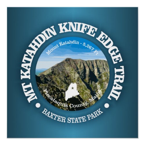 Knife Edge Trail Katahdin Poster