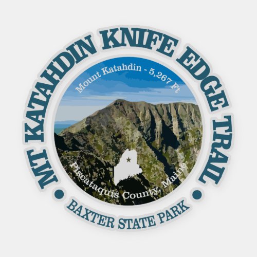 Knife Edge Trail Katahdin Sticker