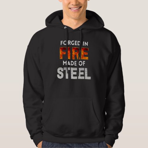 Knife Forging Technique Fire Made Of Steel Knifema Hoodie