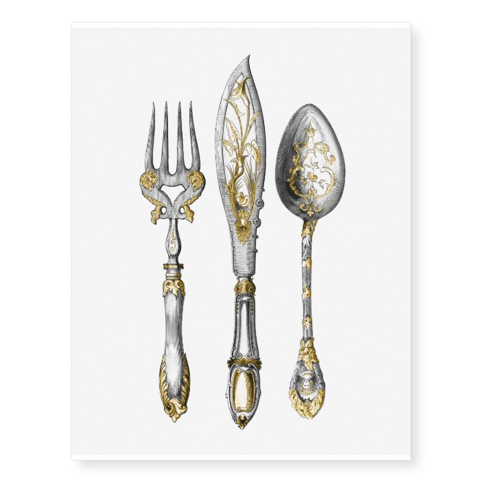 fork and knife and spoon