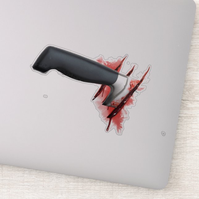 Knife, illustration, blood  Sticker (Detail)