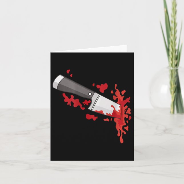 Knife In The Ck Halloween Murder Costume Knife In  Card (Front)