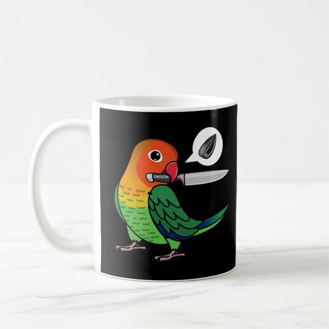 Knife Parrot Wants Seeds I Fischers Lovebird  Coffee Mug (Left)