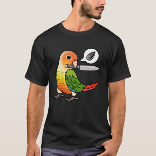 Knife Parrot Wants Seeds I Green Cheek Pineapple C T_Shirt