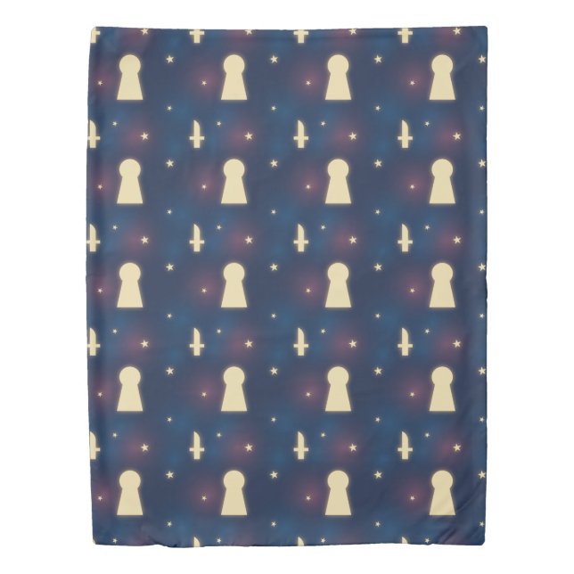 Knife Star Keyhole Pattern Duvet Cover (Front)