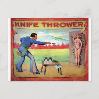 Knife Thrower Postcard