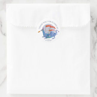 Knight and Dragon Birthday Party Favor Sticker