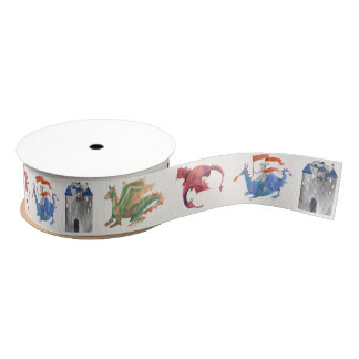 Knight and Dragon Grosgrain Ribbon