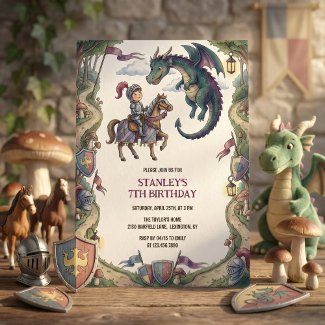 Knight and Dragon Medieval Fairytale Birthday