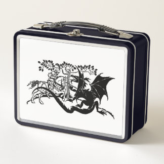 Knight and Dragon Metal Lunchbox