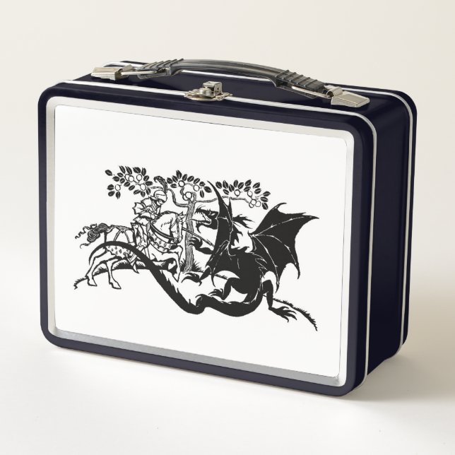 Knight and Dragon Metal Lunchbox (Front)