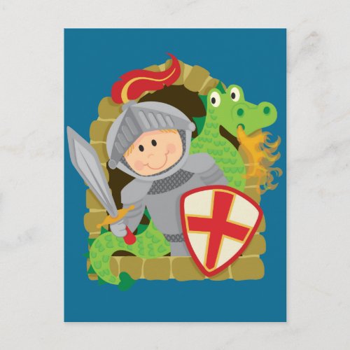 Knight and Dragon Postcard