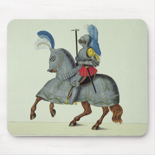 Knight and horse in armour, plate from 'A History Mouse Pad (Front)