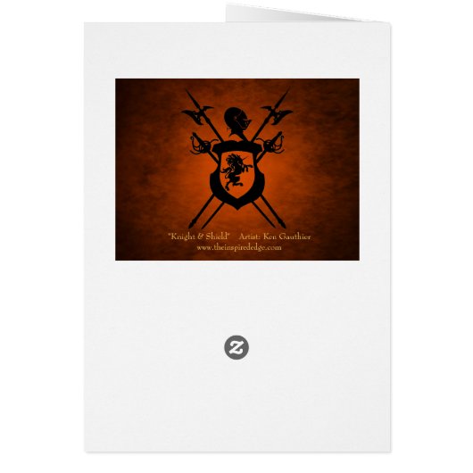 Knight and Shield Card (Back)