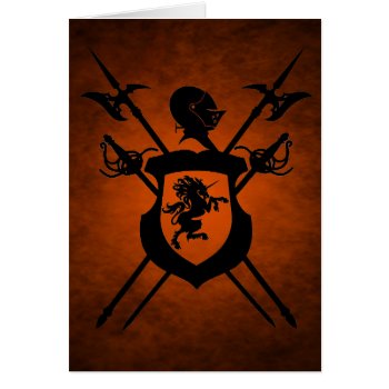 Knight And Shield Card by TheInspiredEdge at Zazzle