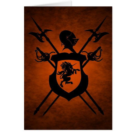 Knight and Shield Card (Front)