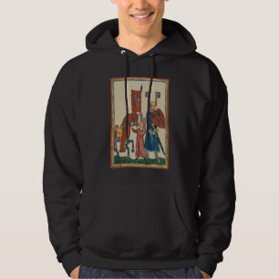 Knight and Squire, 14th Century Medieval Art Hoodie