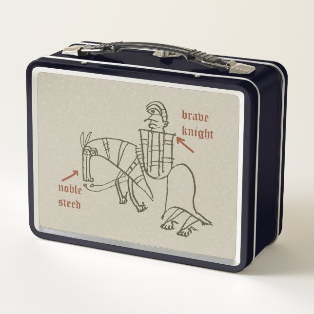 Knight and Steed Metal Lunchbox (Back)