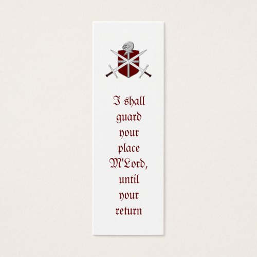 knight and sword skinny business card
