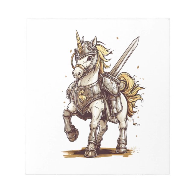Knight Armor Unicorn (1) Notepad (Front)