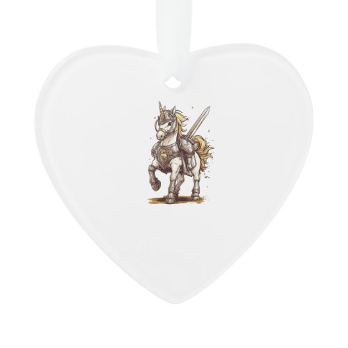 Knight Armor Unicorn (1) Ornament