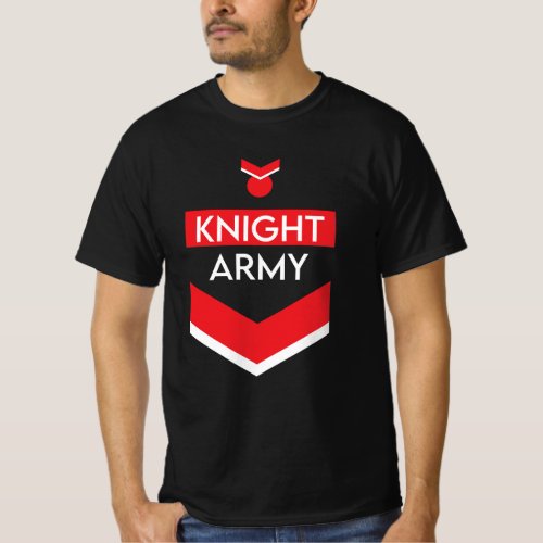 Knight Army Army Badge design sharp and bold T_Shirt