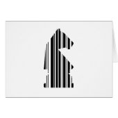 KNIGHT BAR CODE Chess Piece Pattern Design Cards (Front Horizontal)
