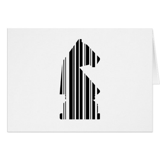 KNIGHT BAR CODE Chess Piece Pattern Design Cards (Front Horizontal)
