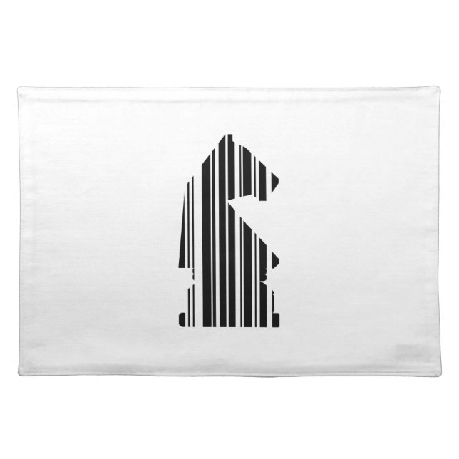 KNIGHT BAR CODE Chess Piece Pattern Design Placemat (Front)