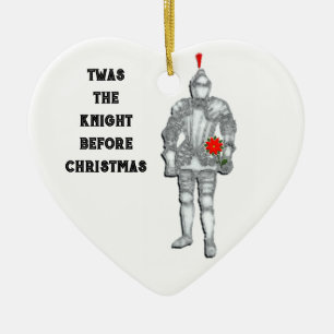 Knight Before Christmas Ceramic Ornament