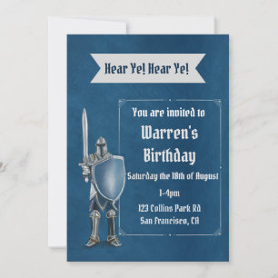 Knight Birthday Invitation