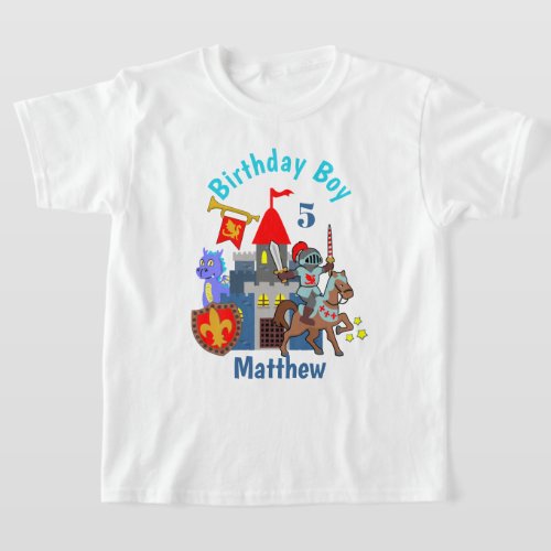 Knight Birthday shirt Dragon