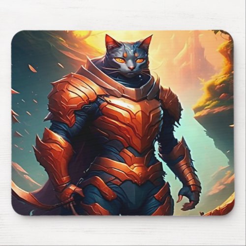 Knight Cat Mouse Pad