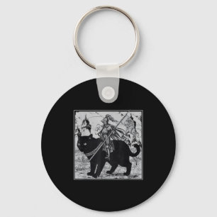 Knight Cat Rider Vintage 90s Medieval Knight Ridin Keychain