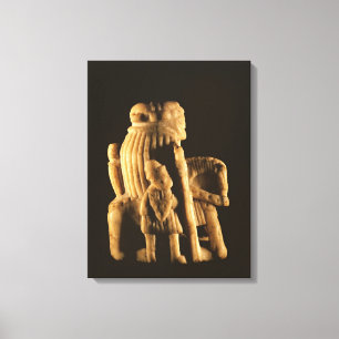 Knight chess piece canvas print