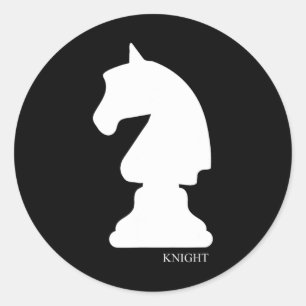 Knight Chess Piece Group Costume Chess Club Chess  Classic Round Sticker